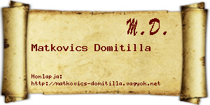 Matkovics Domitilla névjegykártya